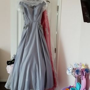 Gorgeous silver ballgown